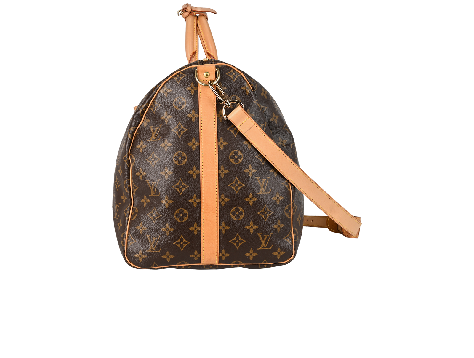 Keepall Bandouliere 55, &pound;1,050, Handbags, Brown, Canvas, Bottom view